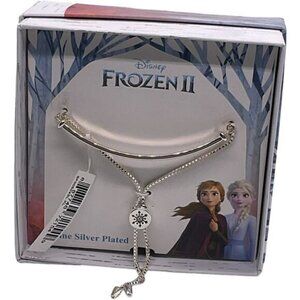 Disney Frozen 2 Lariat Bracelet Silver Plated Brass Lead With Courage Adjustable